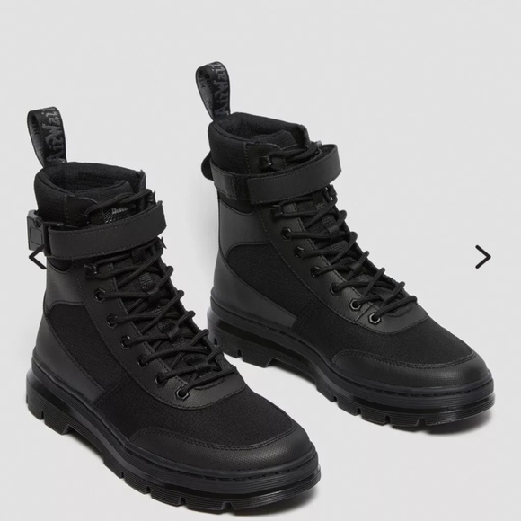 Dr. Martens Combs Tech Element+ Poly Rip-Stop Boots Black Unisex - Picture 2 of 10